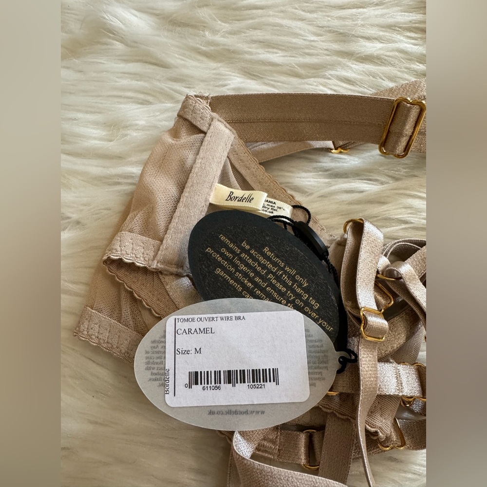 Bordelle New Tomoe Ouvert Wire Bra Caramel M - Picture 4 of 6
